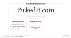 Desktop Screenshot of pickedit.wordpress.com