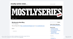 Desktop Screenshot of mostlyseries.wordpress.com