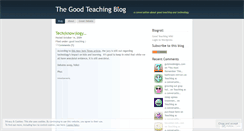 Desktop Screenshot of goodteaching.wordpress.com