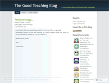 Tablet Screenshot of goodteaching.wordpress.com