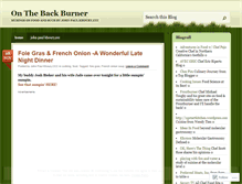Tablet Screenshot of onthebackburner.wordpress.com