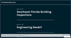 Desktop Screenshot of floridapoolengineering.wordpress.com