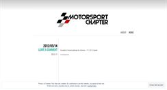 Desktop Screenshot of motorsportchapter.wordpress.com