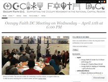 Tablet Screenshot of occupyfaithdc.wordpress.com
