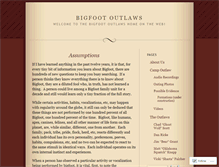 Tablet Screenshot of bigfootoutlaws.wordpress.com