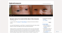 Desktop Screenshot of bigbowlonespoon.wordpress.com