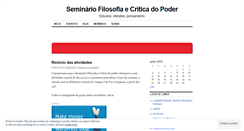 Desktop Screenshot of filosofiaecriticadopoder.wordpress.com