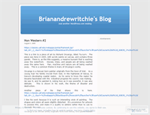 Tablet Screenshot of brianandrewritchie.wordpress.com