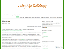 Tablet Screenshot of livinglifedeliciously.wordpress.com