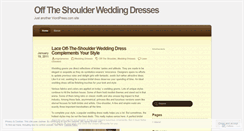 Desktop Screenshot of offtheshoulderweddingdresses.wordpress.com