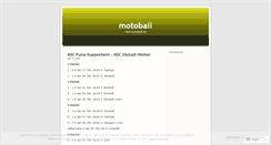 Desktop Screenshot of motoball.wordpress.com