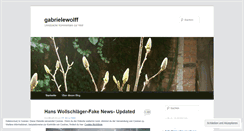 Desktop Screenshot of gabrielewolff.wordpress.com