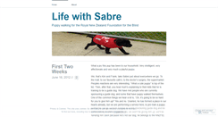 Desktop Screenshot of lifewithsabre.wordpress.com