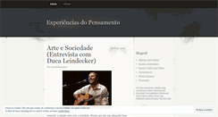 Desktop Screenshot of experienciasdopensamento.wordpress.com