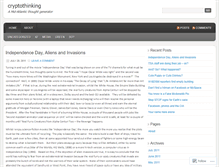 Tablet Screenshot of cryptothinking.wordpress.com