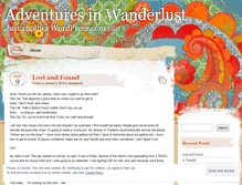 Tablet Screenshot of myadventuresinwanderlust.wordpress.com
