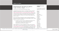 Desktop Screenshot of espacioenblanco.wordpress.com