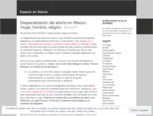 Tablet Screenshot of espacioenblanco.wordpress.com