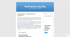 Desktop Screenshot of baufinanzierung.wordpress.com