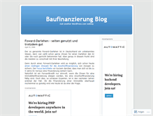 Tablet Screenshot of baufinanzierung.wordpress.com