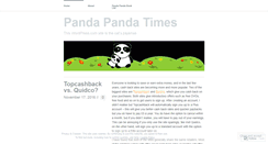 Desktop Screenshot of pandapandatimes.wordpress.com