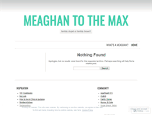 Tablet Screenshot of meaghantothemax.wordpress.com