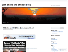 Tablet Screenshot of earnonlineandoffline.wordpress.com