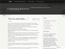 Tablet Screenshot of celebratingrecovery.wordpress.com