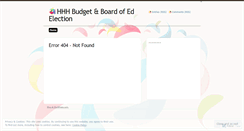 Desktop Screenshot of hhhboardofeducationelection.wordpress.com