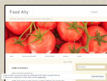 Tablet Screenshot of foodally.wordpress.com