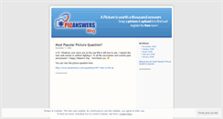 Desktop Screenshot of picanswers.wordpress.com