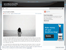 Tablet Screenshot of neverthatserious254.wordpress.com