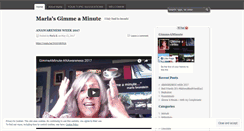 Desktop Screenshot of marlasgimmeaminute.wordpress.com