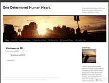 Tablet Screenshot of onedeterminedhumanheart.wordpress.com
