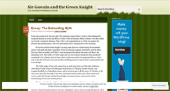 Desktop Screenshot of gawainsgreenknight.wordpress.com