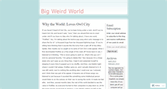 Desktop Screenshot of bigweirdworld.wordpress.com