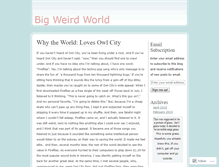 Tablet Screenshot of bigweirdworld.wordpress.com