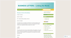 Desktop Screenshot of businessletters.wordpress.com