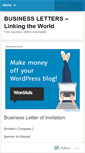 Mobile Screenshot of businessletters.wordpress.com