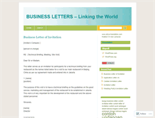 Tablet Screenshot of businessletters.wordpress.com