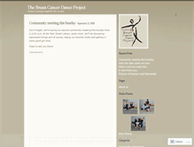 Tablet Screenshot of breastcancerdanceproject.wordpress.com