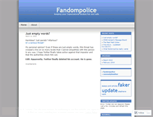 Tablet Screenshot of fandompolice.wordpress.com