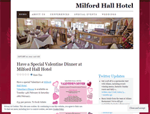 Tablet Screenshot of milfordhallhotel.wordpress.com