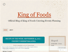 Tablet Screenshot of kingoffoods.wordpress.com