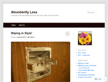 Tablet Screenshot of abundantlyless.wordpress.com