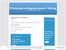 Tablet Screenshot of primaryparentingonpurpose.wordpress.com