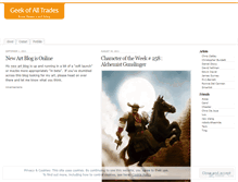 Tablet Screenshot of geekofalltrades.wordpress.com