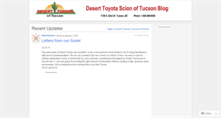 Desktop Screenshot of deserttoyota.wordpress.com