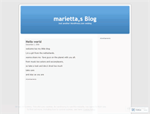 Tablet Screenshot of mariettas.wordpress.com