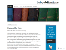 Tablet Screenshot of bsbpublications.wordpress.com